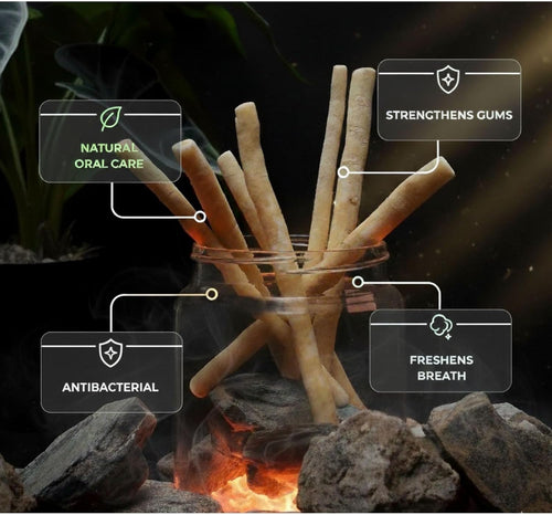 MISWAK Premium Natural Sticks Pack of 3 with Vacuum Holder