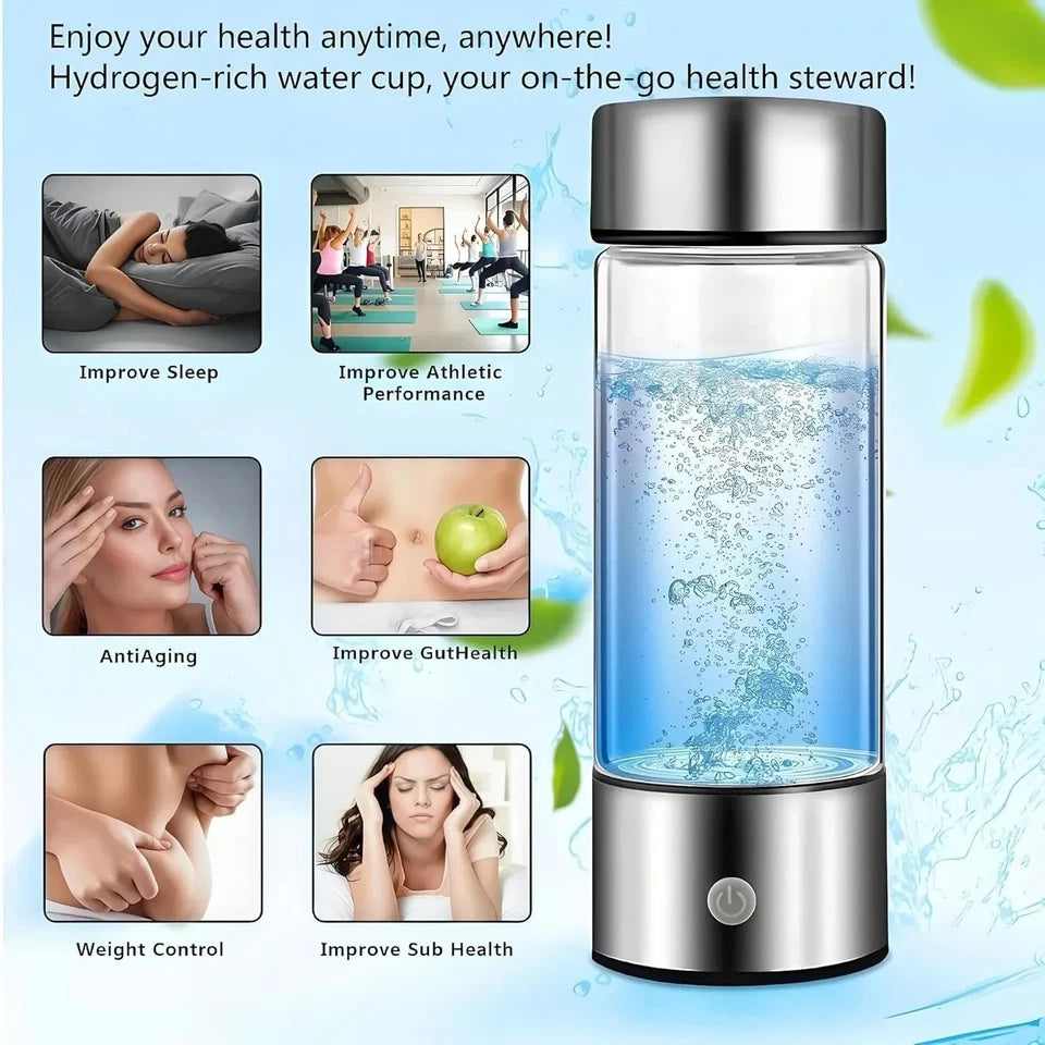 Hydrogen Water Bottle SPE Technology Electrolysis Hydrogen Generator Portable Health Cup Hydrogen-rich Wellness